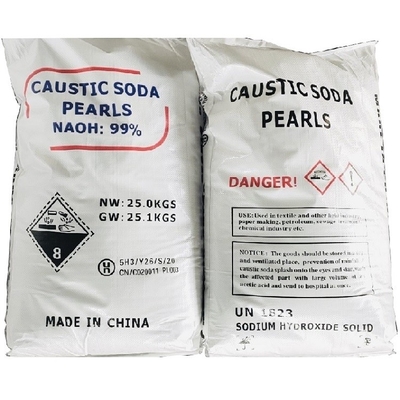 White Flakes Caustic Soda, High Purity 99% Sodium Hydroxide Pearls NaOH
