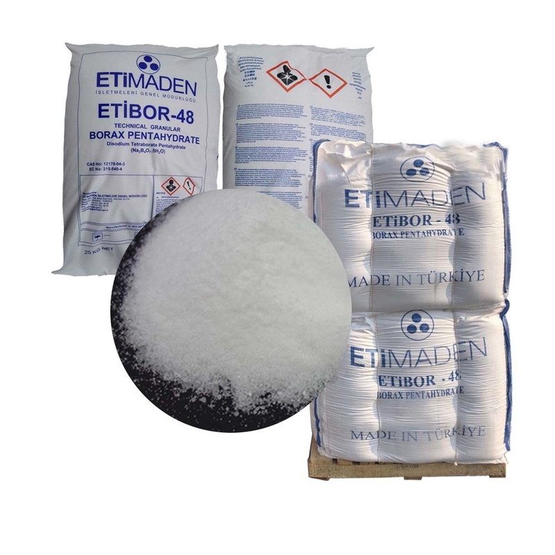 CAS 12179-04-3 Borax Pentahydrate Powder For Glass Enamel Borax Granualr 24tons