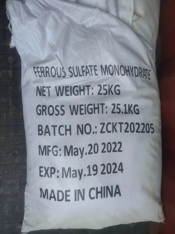 24 Tons Ferrous Sulfate Feso4 Powder With Pallet CAS 17375-41-6