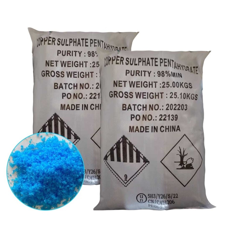 HS Code 2833250000 Copper Sulfate Pentahydrate for Tanning Leather Density 3.6 G/cm3