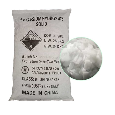 90% Potassium Hydroxide Flakes 1310-58-3 For Alkaline Batteries Industry