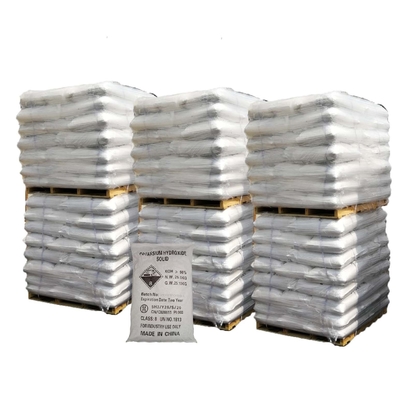 CAS 1310-58-3 Potassium Hydroxide Flakes 90% Caustic Potash Flakes 25tons Per 20feet Container